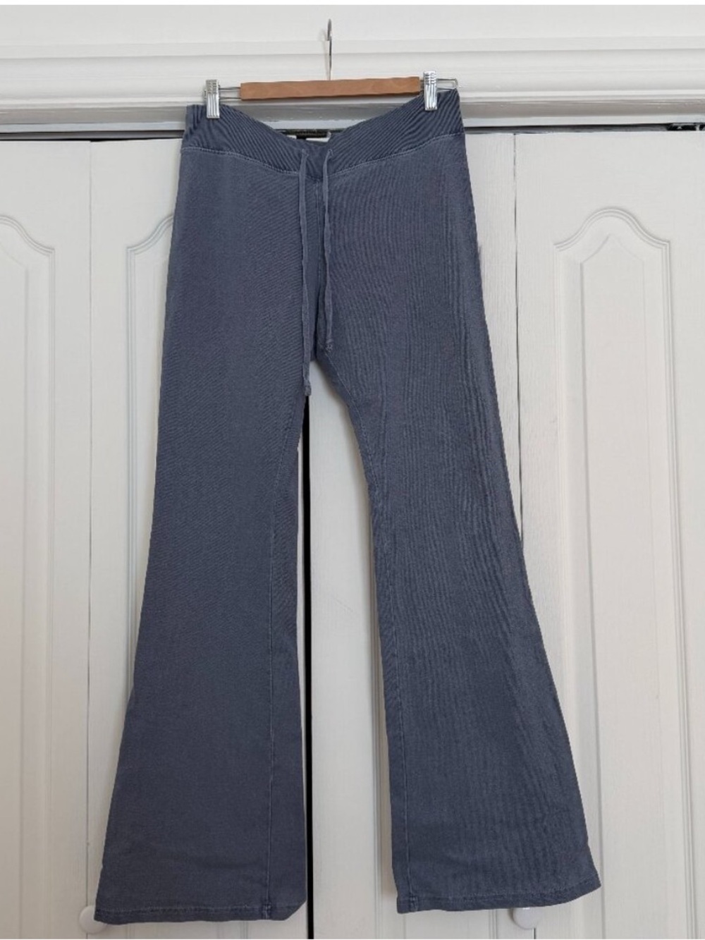 Blue high waisted flare lounge pants